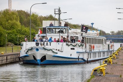 Schiffsparade KulturKanal 2016 auf dem Fahrgastschiff PIRAT, ab Gelsenkirchen